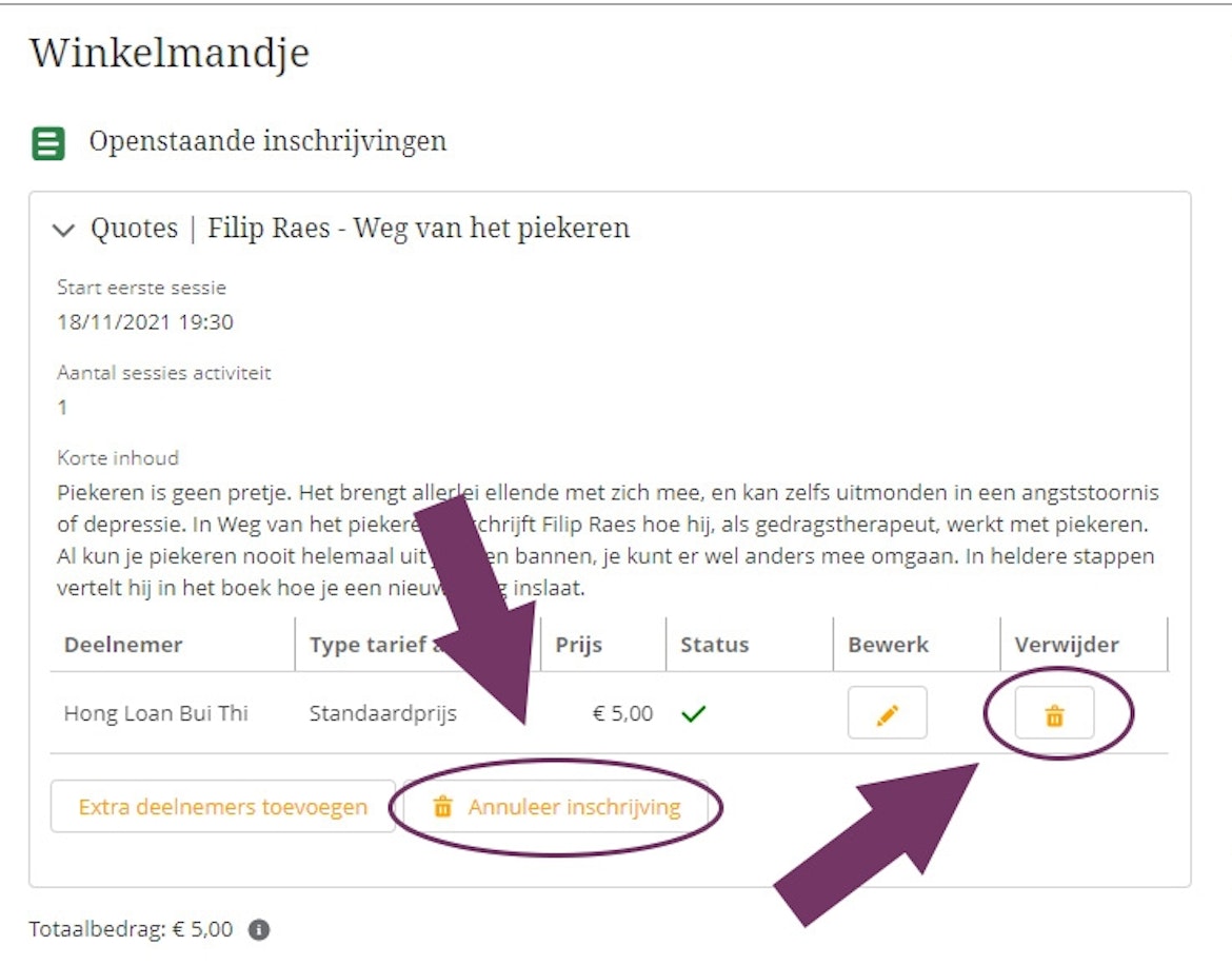 Screenshot Inschrijving verwijderen copy