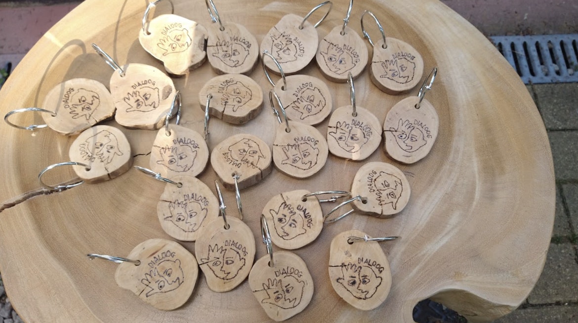 zelfgemaakte sleutelhangers