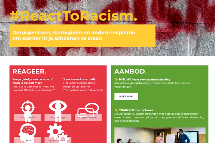 Projectwebsite react to racism
