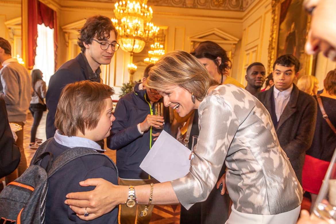 Caline en koningin Mathilde